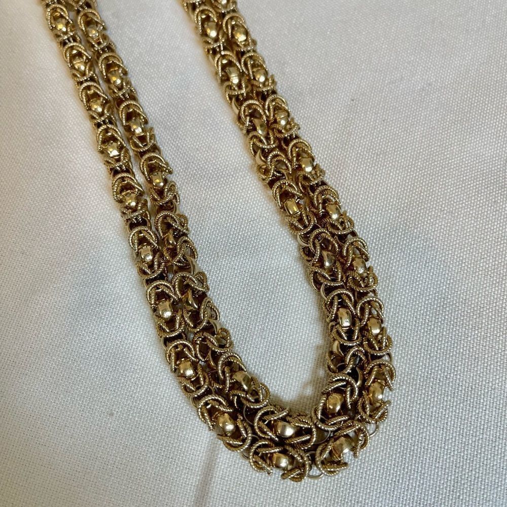 Vintage Gold Chain Necklace Choker - Picture 1 of 7